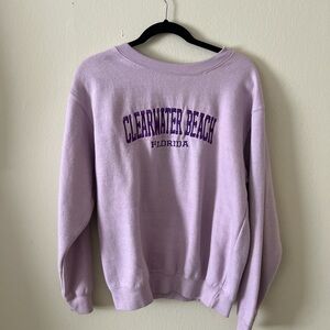 purple clear water souvenir crewneck
